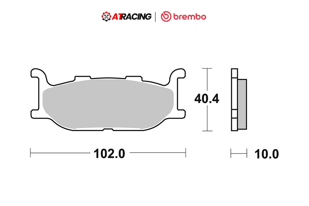 Bố Thắng Brembo Yamaha SR400 - Trước 07YA27SA